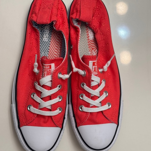 Converse Classic Bright Orange Slip-on Canvas Sneakers - Picture 2 of 9